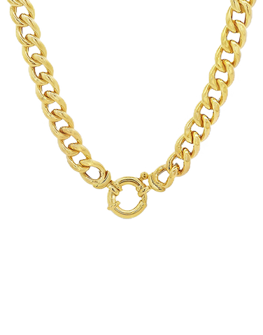 Gold Chain-10ct Yellow Gold Curb 50cm Chain-787032