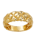 10ct Yellow Gold Ladies Quilted Style Ring - 789273