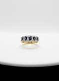 Sapphire Ring - 10ct Yellow Gold Sapphire & Diamond Ring - 788238