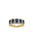 Sapphire Ring - 10ct Yellow Gold Sapphire & Diamond Ring - 788238