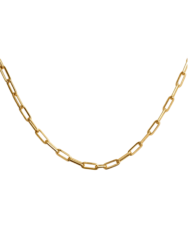 Gold Chain - 10ct Yellow Gold 45.8cm Paper Clip Chain - 790411