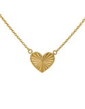 Gold Chain - 10ct Yellow Gold 43.2cm Heart Necklet - 790426