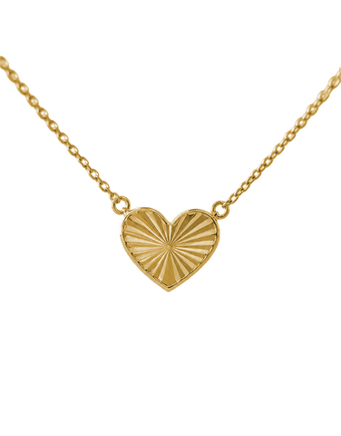 Gold Chain - 10ct Yellow Gold 43.2cm Heart Necklet - 790426