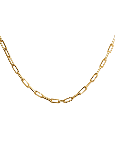 Gold Chain - 10ct Yellow Gold 45.8cm Paper Clip Chain - 790411