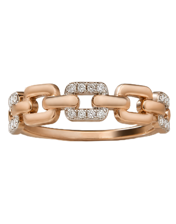 10ct Rose Gold Diamond Set Ring- 789205