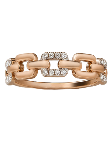 10ct Rose Gold Diamond Set Ring- 789205