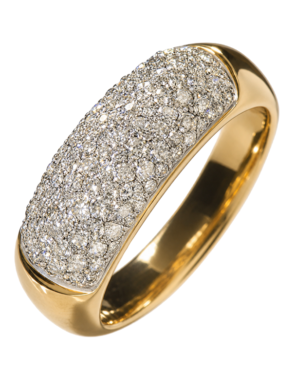 Diamond Ring - 9ct Yellow Gold Diamond Ring - 650054