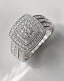 Diamond Ring - 14ct White Gold Diamond Ring - 767636
