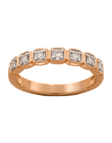 Diamond Ring - 14ct Rose Gold Diamond Ring - 761382