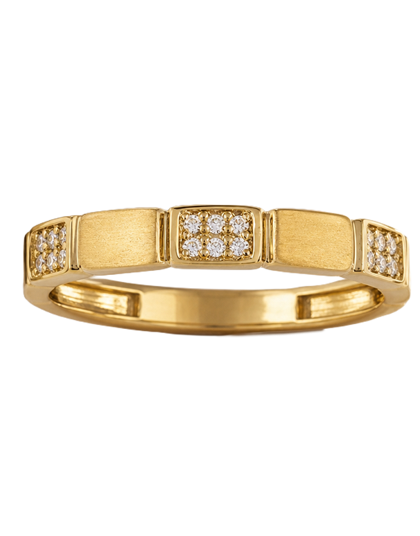 10ct Yellow Gold Diamond Set Ring- 789417