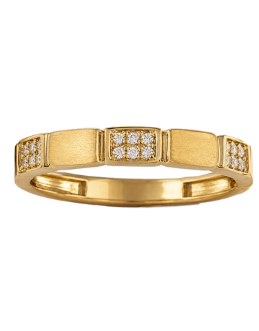 10ct Yellow Gold Diamond Set Ring- 789417