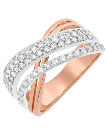 Diamond Ring - 14ct Rose Gold Diamond Ring - 768490