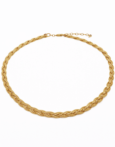 Gold Chain - 10ct Yellow Gold 45cm Scintilla Flat Collier - 789379
