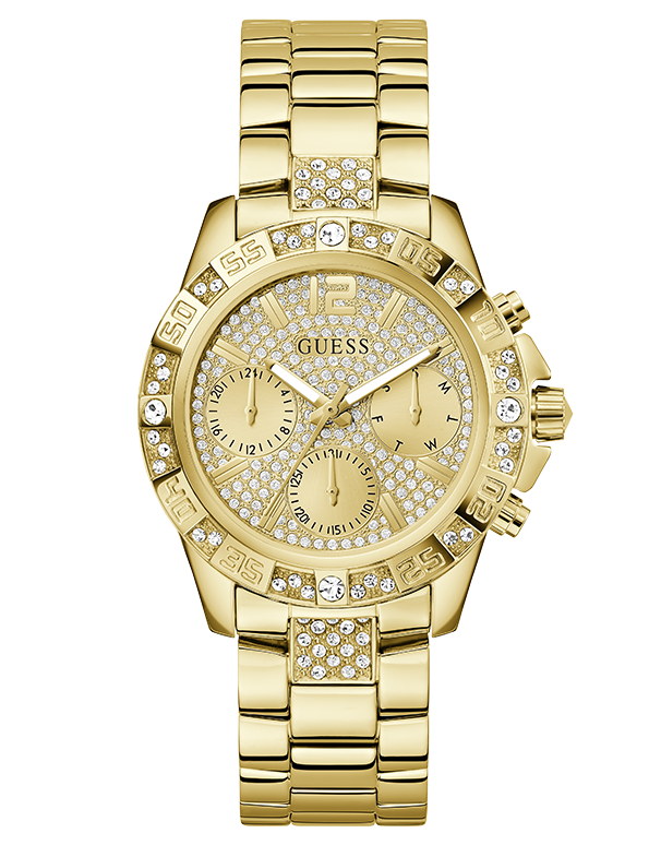 Guess Majesty Polished Gold Tone Watch GW0771L2 788631