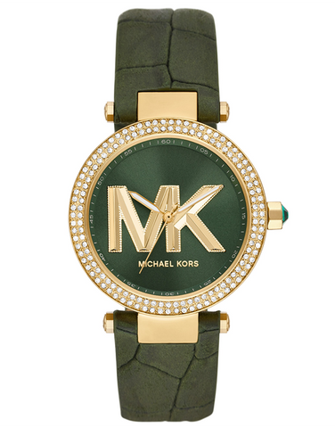 Michael Kors Parker Three-Hand Green Leather Watch - MK4724 - 787752