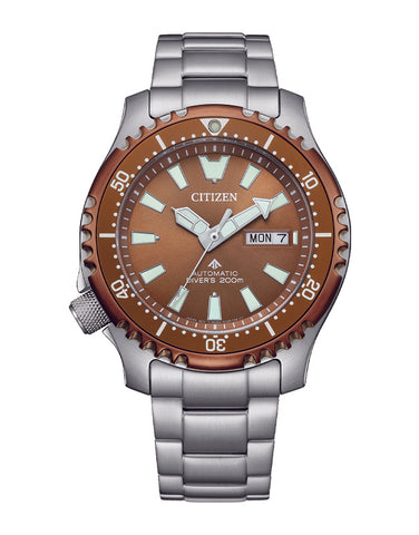 Citizen - Promaster Fugu Gents Auto Strap Limited Edition Stainless Steel Silver WR200 - NY0164-65X- 789106