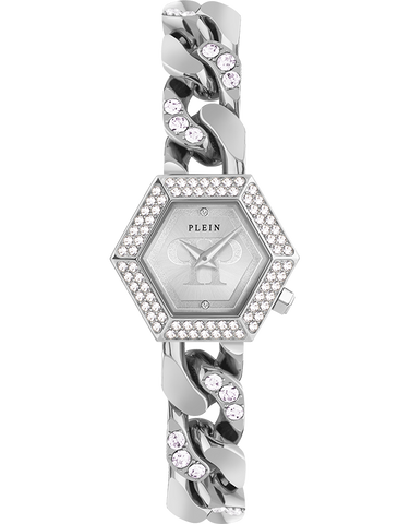 Philipp Plein - The Hexagon Quartz Groumette Crystal 28mm Watch - PWWBA0123 - 788075