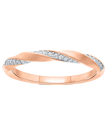 10ct Rose Gold Diamond Set Ring- 788306