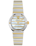 Versace Greca Logo Pearl Qtz Two Tone 33mm  - VE0S00325 - 790178