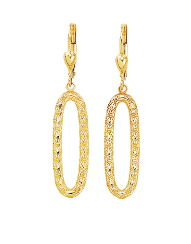 10ct Yellow Gold Drop Earrings - 789246