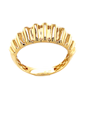 10ct Yellow Gold Ladies Croissant V Dome Style Ring- 787088