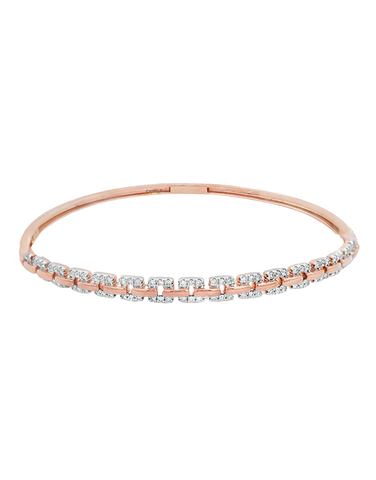 Diamond Bangle - 10ct Rose Gold Diamond Set Bangle – 789286