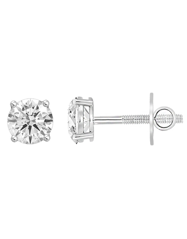 Diamond Earrings - 0.50ct Lab Grown Diamond Classic Studs set in 14ct White Gold - 788192