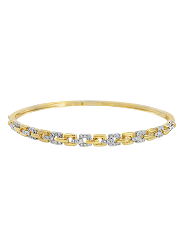 Diamond Bangle - 10ct Yellow Gold Diamond Set Bangle – 789285