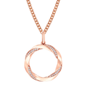 10ct Rose Gold Diamond Set 15mm Circle Pendant - 788967