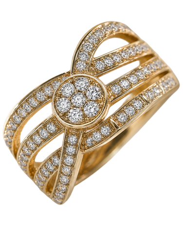 Diamond Ring - 9ct Yellow Gold Diamond Ring - 766079