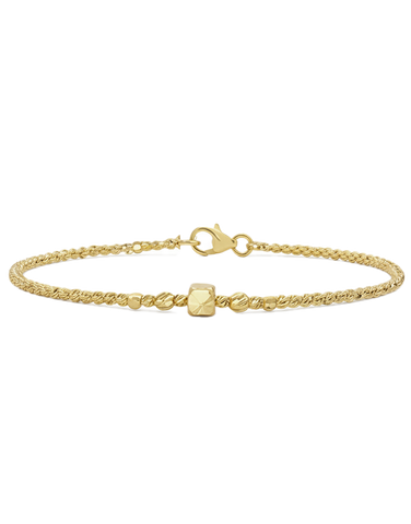 Scintilla Bracelet - Scintilla 10ct Yellow Gold 18.5cm Diamond Cut Bracelet - 786565