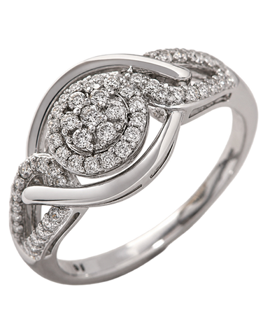 Diamond Ring - 9ct White Gold Diamond Ring - 766077
