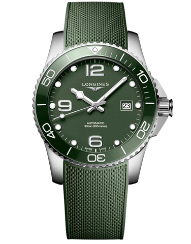 Longines Hydroconquest - Automatic - Green Dial Stainless Steel/Ceramic - 41MM - L3.781.4.06.9 - 781881