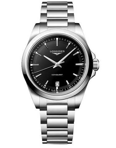 Longines Conquest - Quartz Black Dial - 38MM - L3.750.4.52.6 - 791399