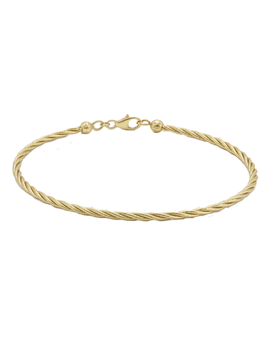 Scintilla Bracelet - Scintilla 10ct Yellow Gold 19cm Twist Bracelet - 786559