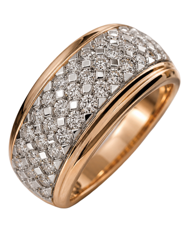 Diamond Ring - 14ct Rose Gold Diamond Ring - 767634