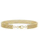 Scintilla Bangle - Scintilla 10ct Yellow Gold Diamond Cut Triple Row Bangle - 789373