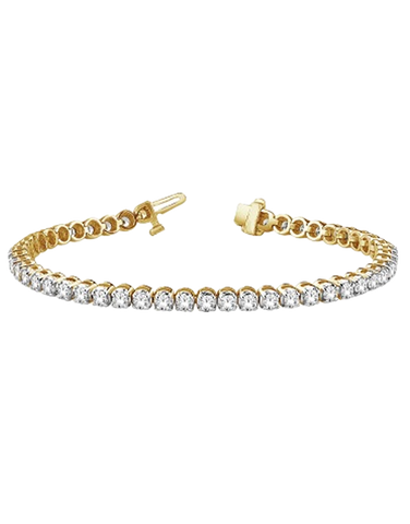 Diamond Bracelet - 10ct Yellow Gold Diamond Tennis Bracelet - 761027