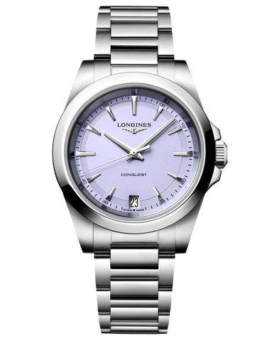 Longines Conquest - Quartz Lavender Dial - 34MM - L3.460.4.02.6 - 791395