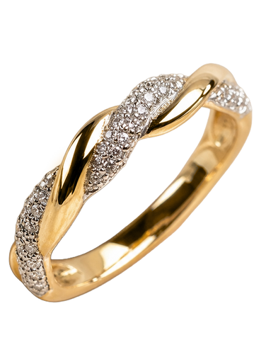 Diamond Ring - 9ct Yellow Gold Diamond Ring - 763820