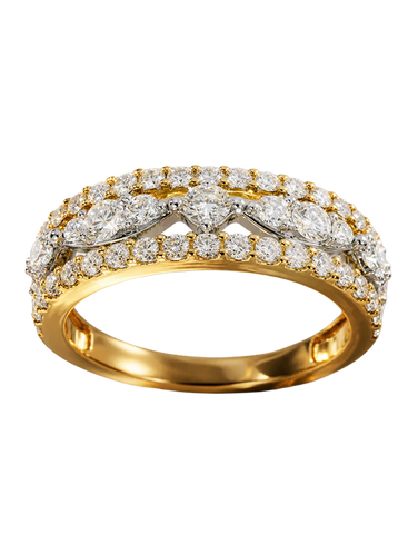 Diamond Ring - 14ct Yellow Gold Diamond Ring - 786875
