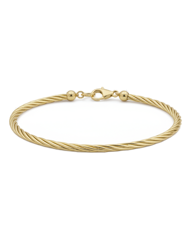 Scintilla Bracelet - Scintilla 10ct Yellow Gold 19cm Twist Bracelet - 786561