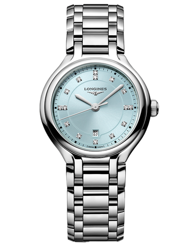 Longines - Primaluna Quartz Ice Blue Dial Steel 30mm - L8.142.4.97.6 - 790528