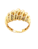 10ct Yellow Gold Ladies Croissant Dome Style Ring- 787089