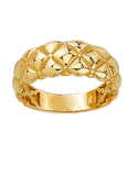 10ct Yellow Gold Ladies Quilted Style Ring - 789273