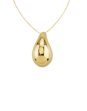 Gold Necklace- 10ct Yellow Gold Teardrop Pendant on a 10ct 45cm Chain- 789274