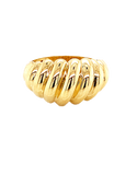 10ct Yellow Gold Ladies Croissant Dome Style Ring- 787089