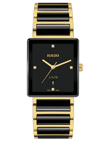 Rado - Integral Black 4 Diamonds Dial Gold PVD - R20256712 - 790349
