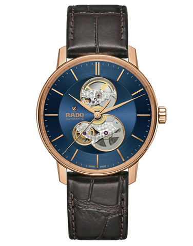 Rado - Coupole Open Heart Auto Blue Dial Brown Strap 41MM - R22895215 -790486