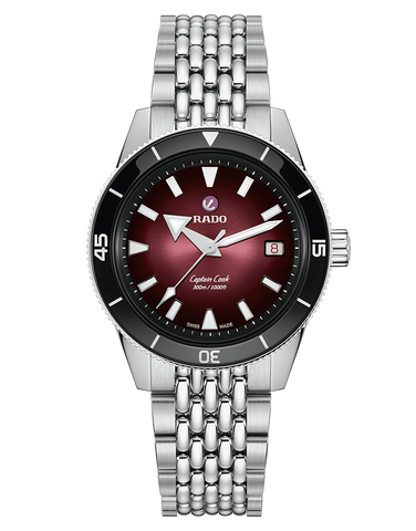 Rado - Captain Cook Auto Burgundy Black Dial Steel 39MM - R32223408- 790254